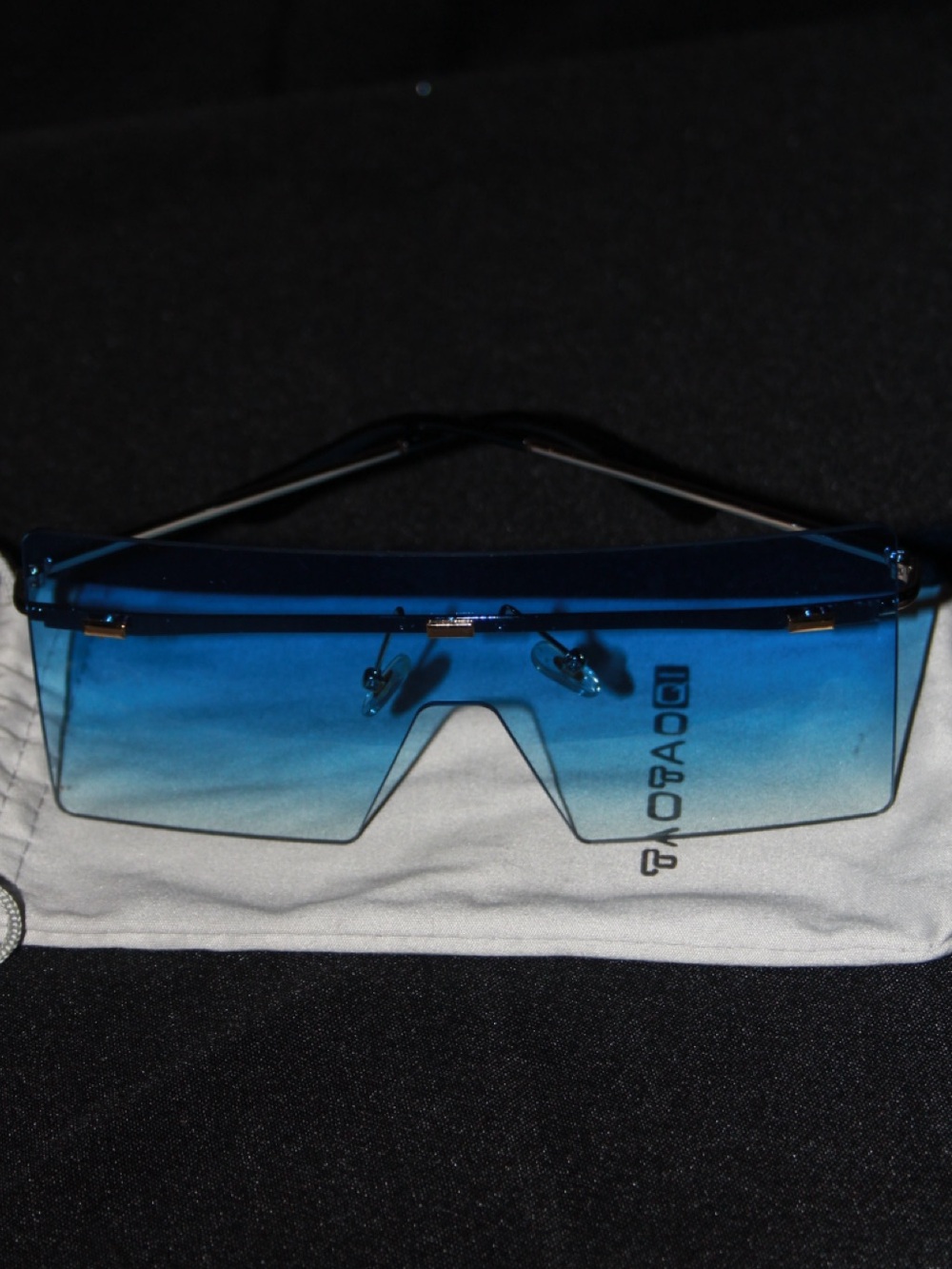 Blue Gradient Shield Sunglasses